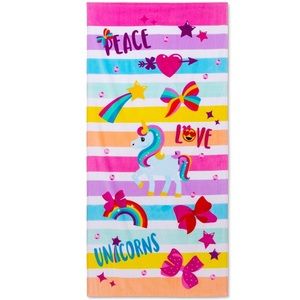 Kid’s 28x58” Beach Towel NWT! Nickelodeon’s JoJo Siwa Unicorn Rainbow